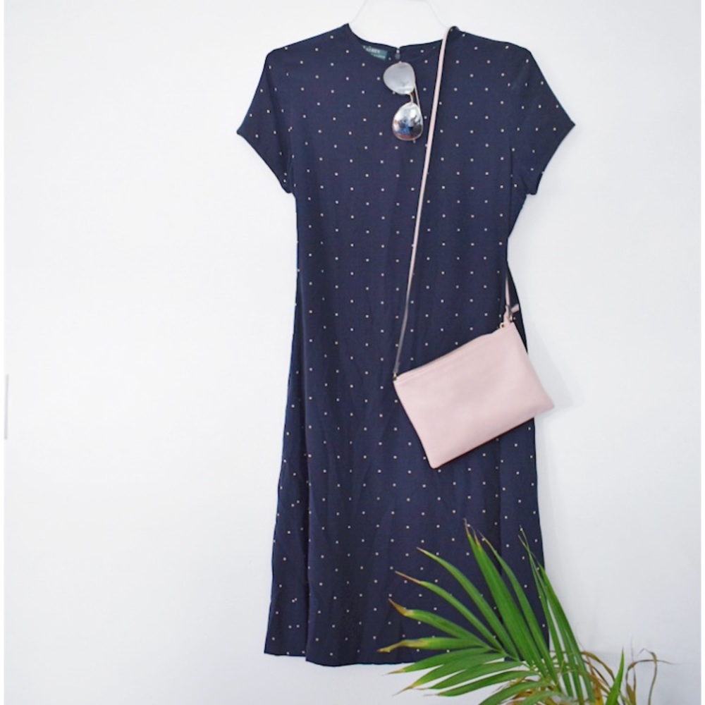 Midi • Ralph Lauren • polka dot dress